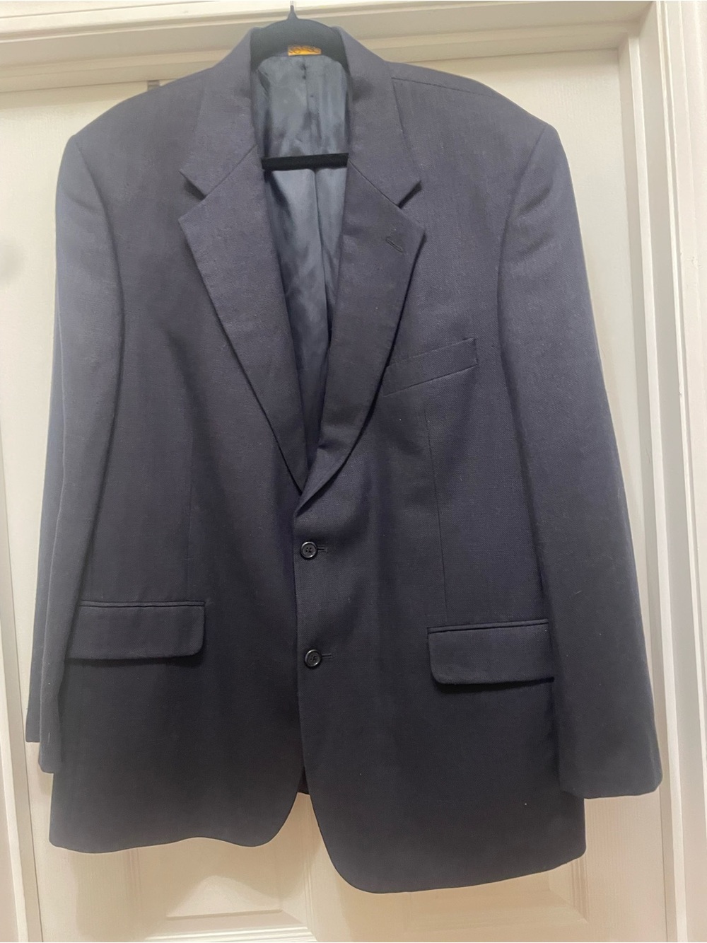 Brooks Brothers Navy Two-Button Sport Coat blazer, silk wool linen blend. Luxury